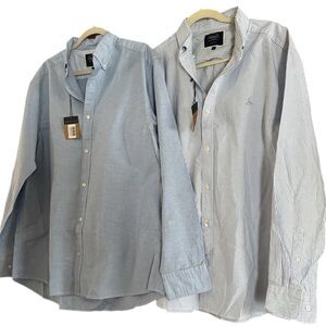 NWT Charles Tyrwhitt Oxford & Pinstripe Button-Down Shirt Bundle – Size XL